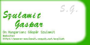 szulamit gaspar business card