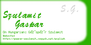 szulamit gaspar business card